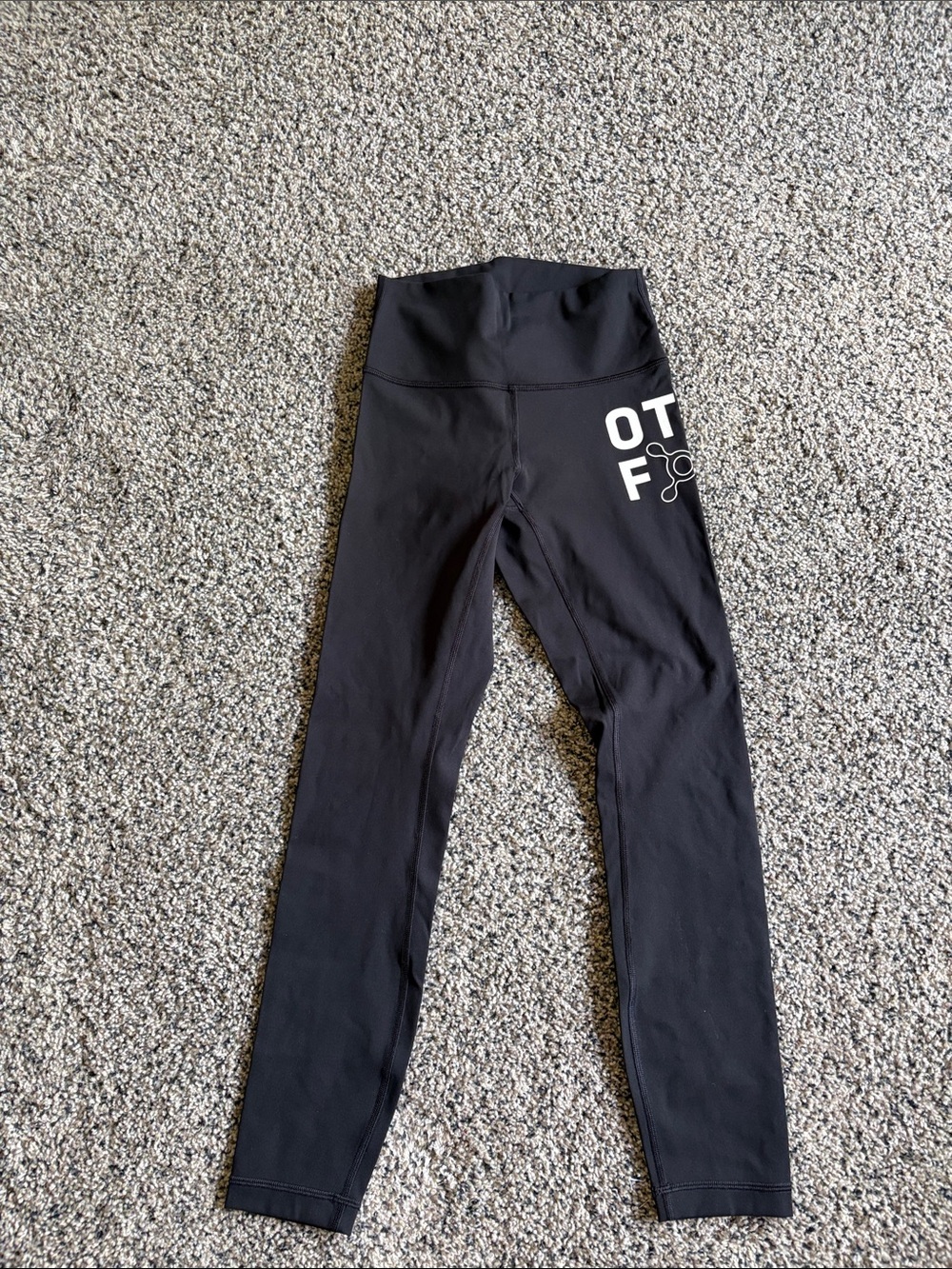 lululemon athletica Black High-Waist Leggings with Orangetheory Fitness Logo